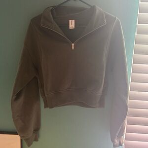 Abound Olive Green Women's Half-Zip Sweatshirt